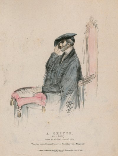 The Duke of Wellington, en skitse af en dame, taget i Oxford den 13. juni 1834 af English School